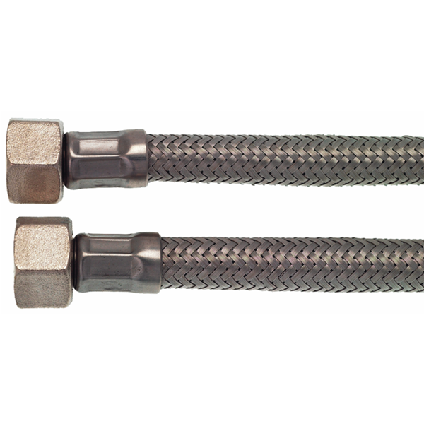 3/8″ F x 3/8″ F BSP 100cm (40″) Stainless Steel Flex Line Hose
