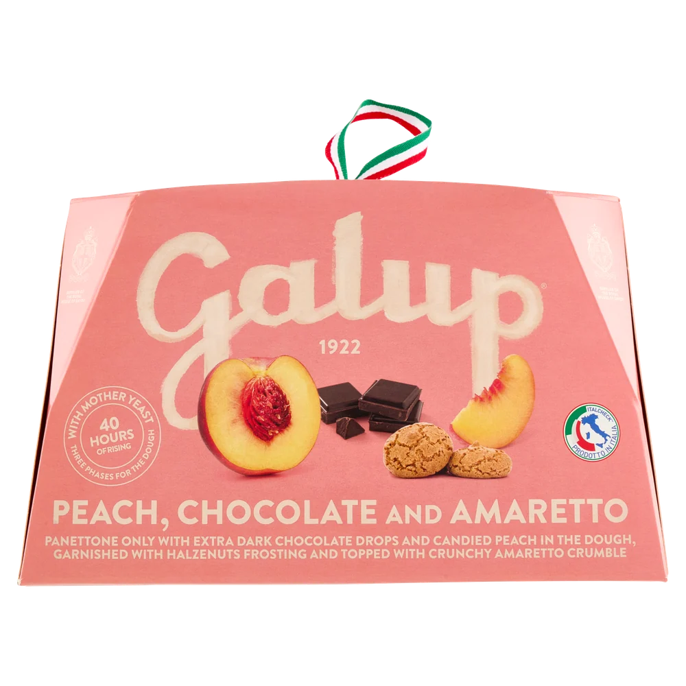 Galup - Panettone Peach, Chocolate and Amaretto - 750g (26.5oz)