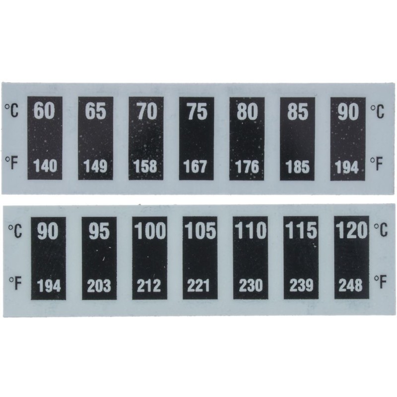 Set 2 Adhesive Temperature Indicators