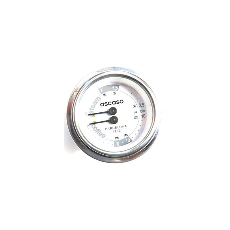 Ascaso Double Scale Pressure Gauge Barista E61
