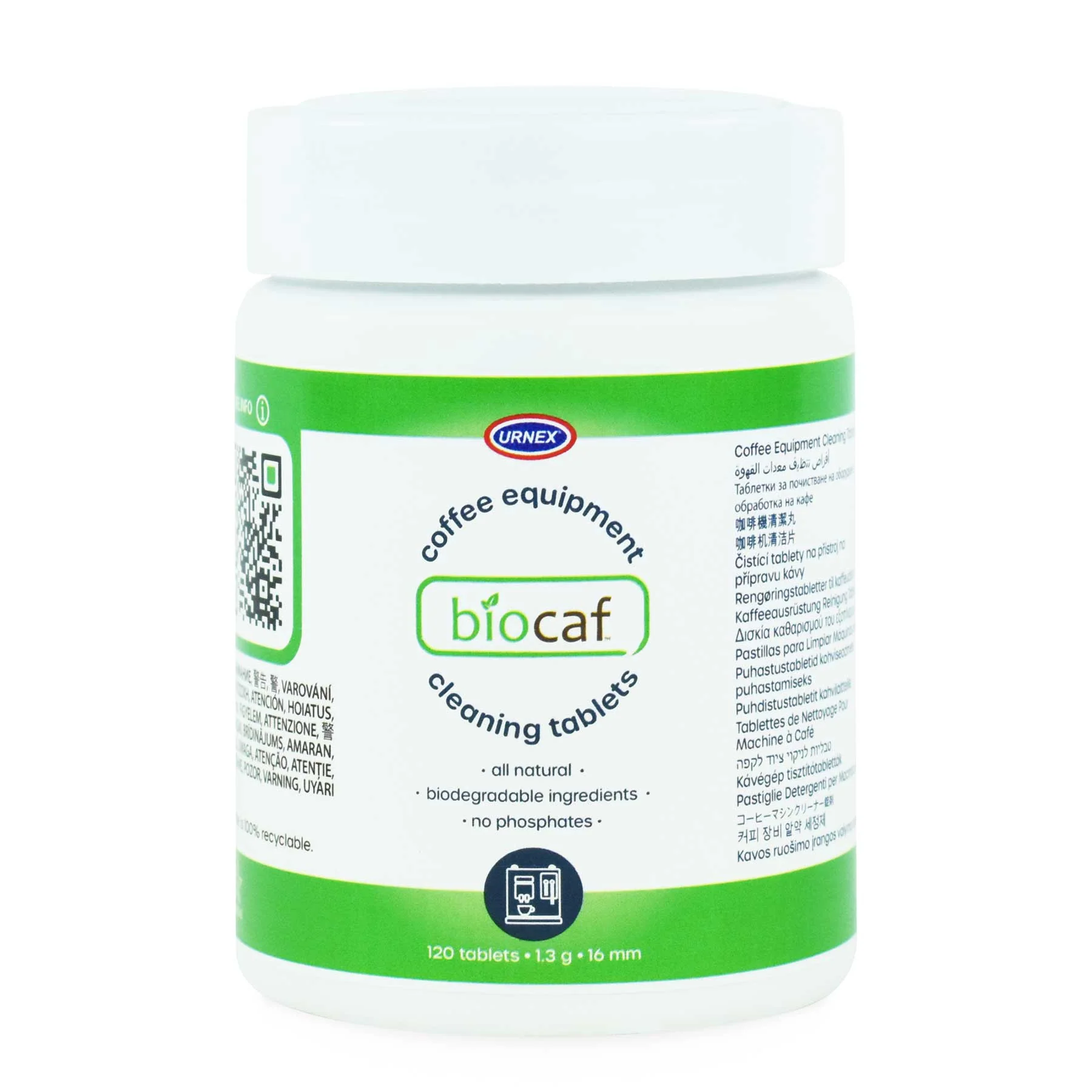 Urnex Biocaf Coffee Equipment Cleaning Tablets – 120 Count