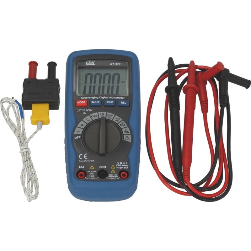 Digital Multimeter Cem Dt922 Blue