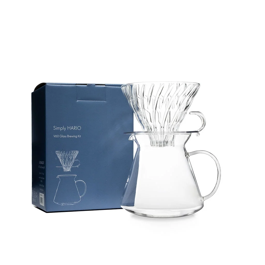 Hario V60 02 Simply Glass Pour Over Coffee Kit