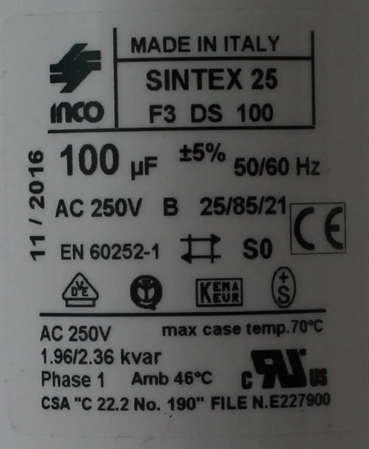 100 µf Start Capacitor