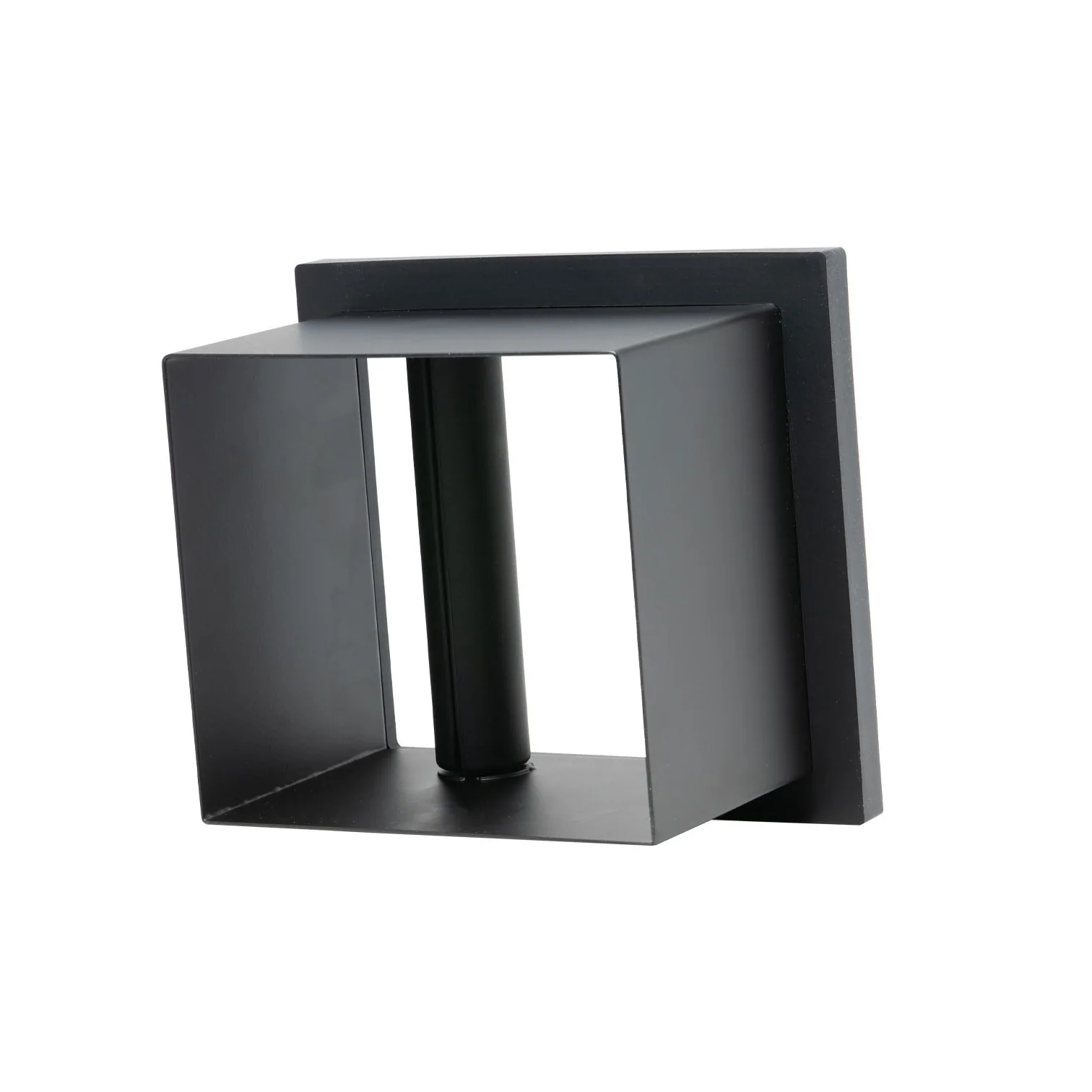 Barista Basics Open Bottom Espresso Knockbox, Black Stainless Steel, 6" x 7" x 4"