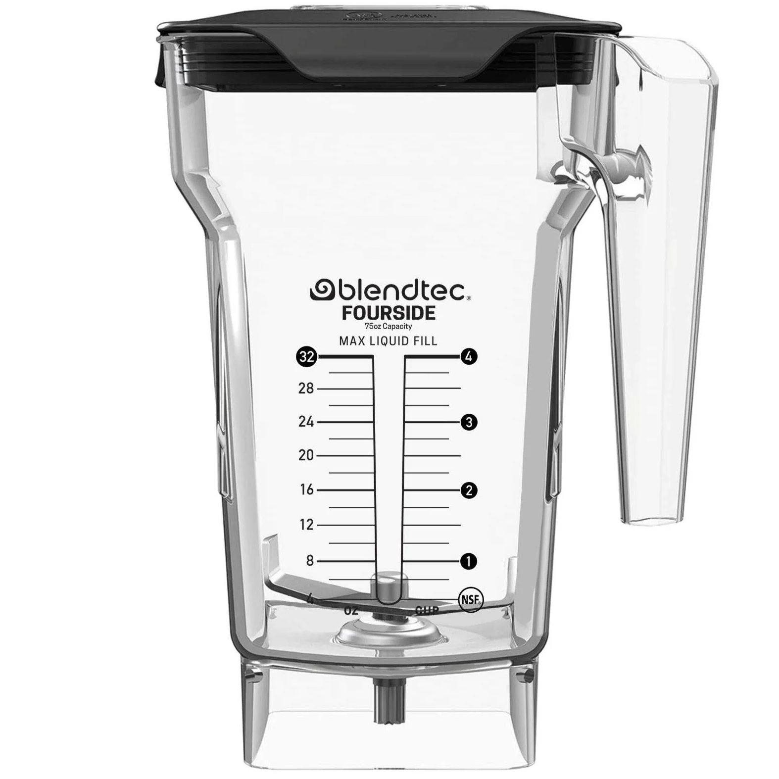 Blendtec FourSide Q Series 64 oz Container Assembly - Clear, Polycarbonate
