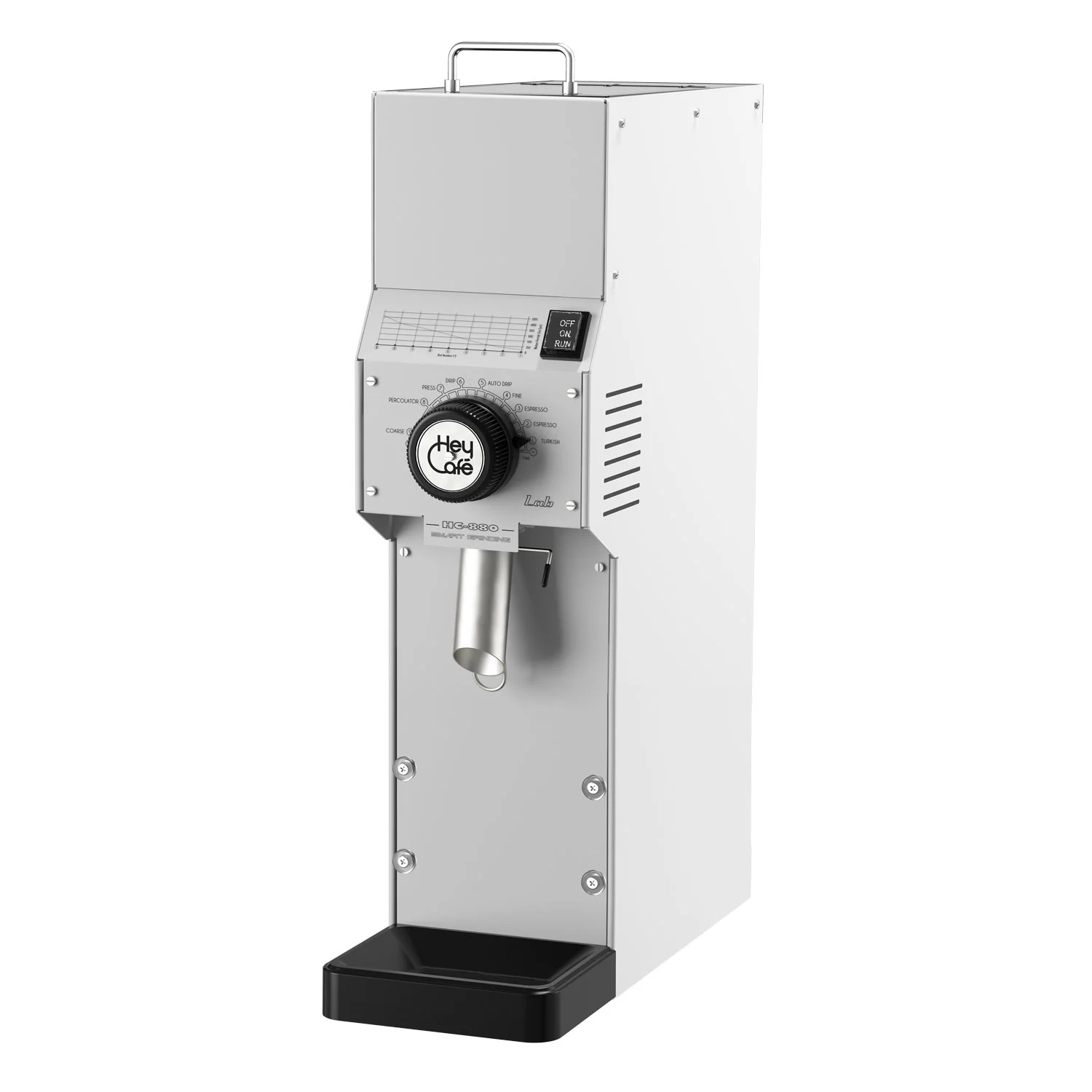 HeyCafé HC-880 LAB Bulk Bean Coffee Grinder - White