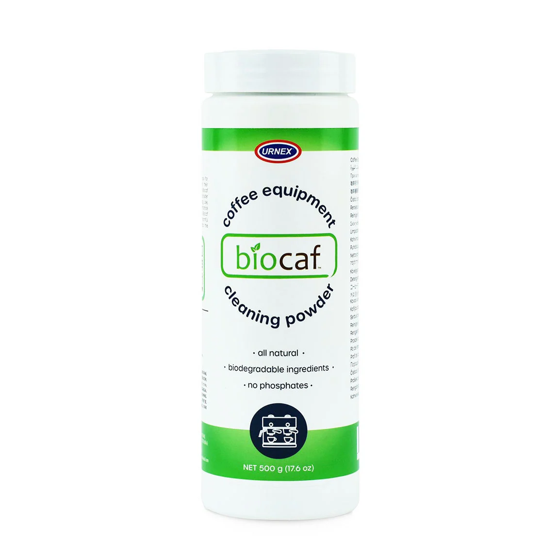 Urnex Biocaf Coffee Equipment Cleaning Powder – 500 g (17.6 oz)