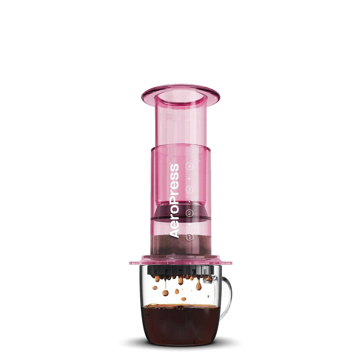AeroPress Clear Coffee Maker - Pink