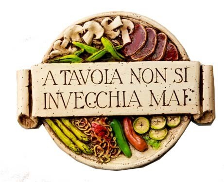 A tavola non si invecchia mai – Wall Plaque