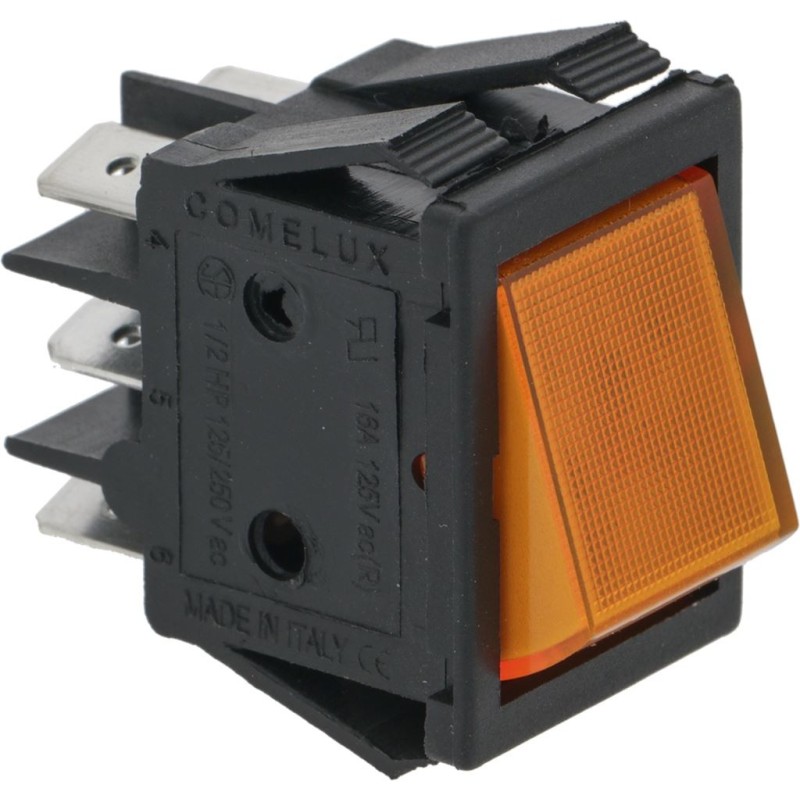 Yellow Momentary Switch 250v