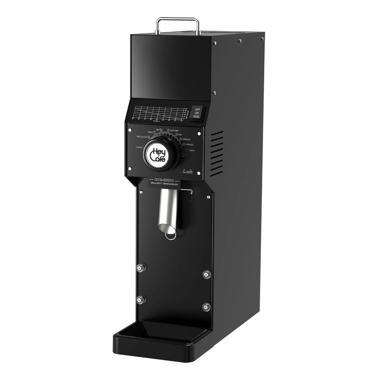 HeyCafé HC-880 LAB Bulk Bean Coffee Grinder - Black