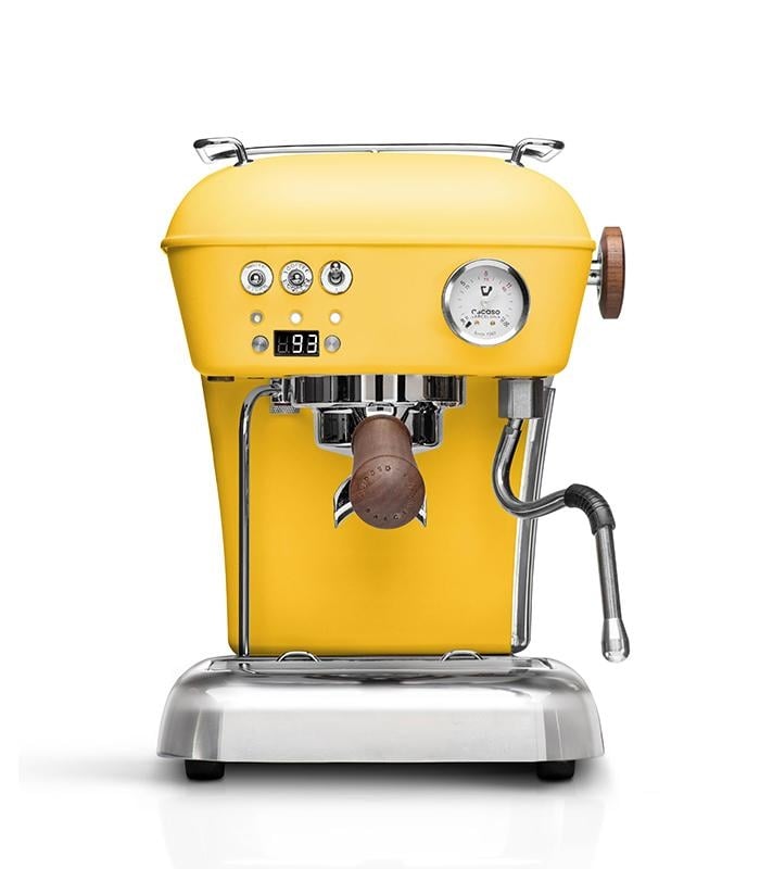 Ascaso Dream PID Espresso Machine – Sun Yellow and Walnut – Open Box