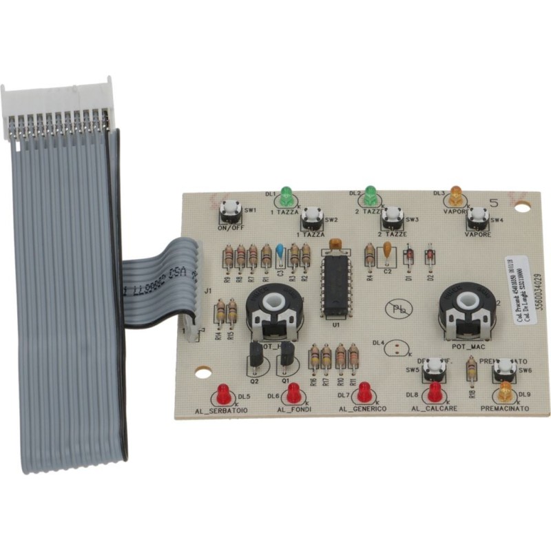 De Longhi Electronic Board Pushbutton Panel 11pin As00000621