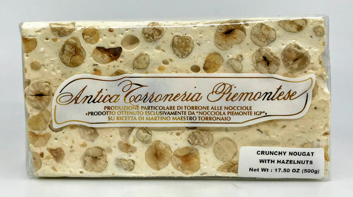Antica Torroneria Piemontese – Torrone Hazelnut Block – 500g (17.5 oz)