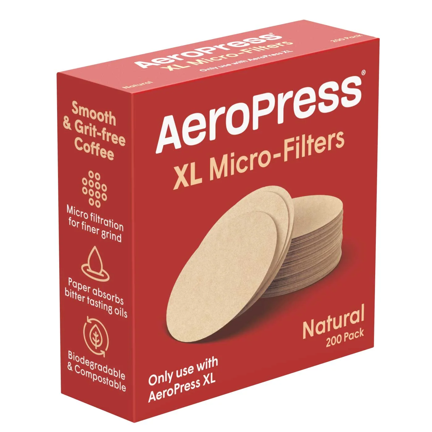 AeroPress XL Natural Paper Micro-Filters (200 ct)