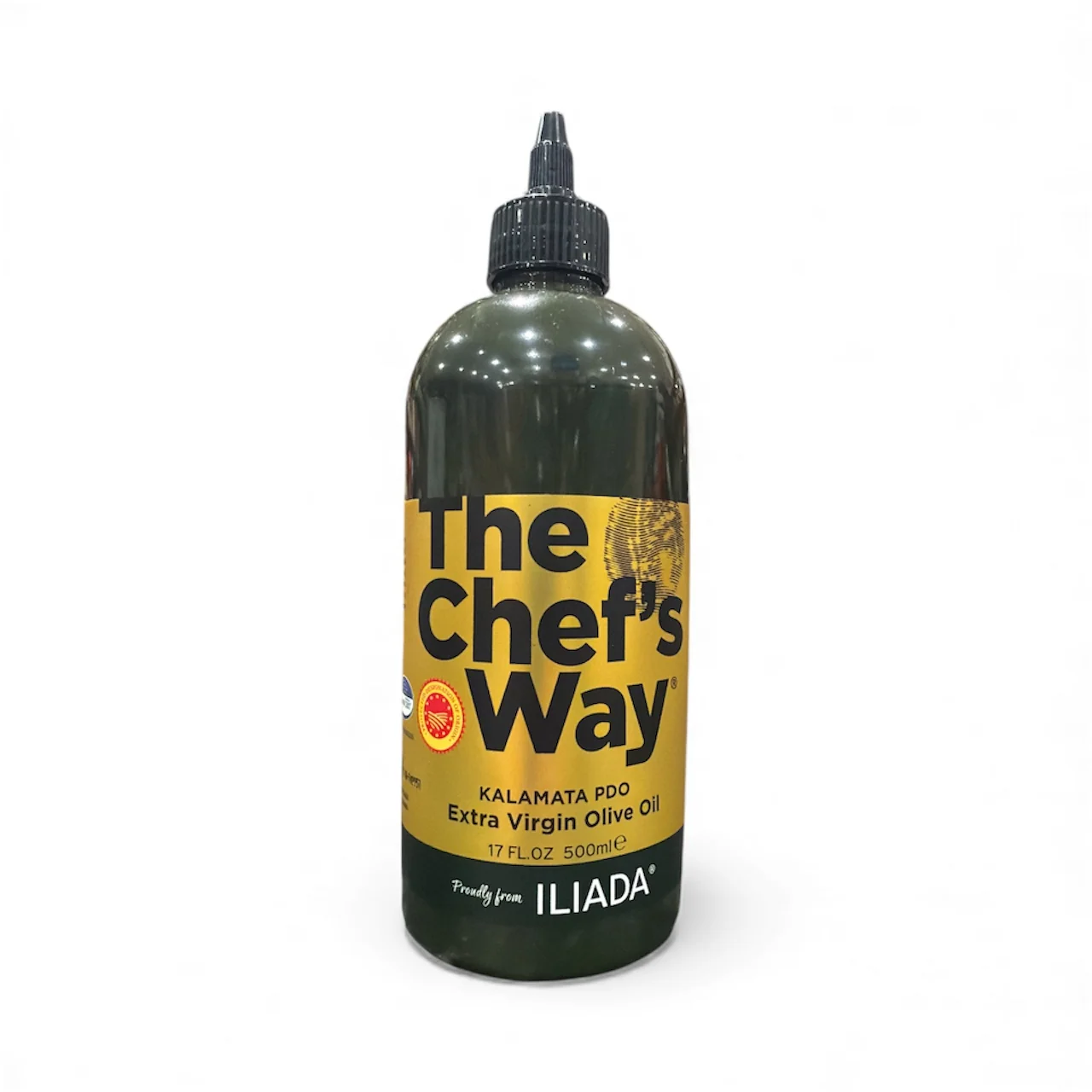 Iliada - Kalamata PDO - Extra Virgin Olive Oil - Gold - Squeeze Bottle - 500ml (17 oz)