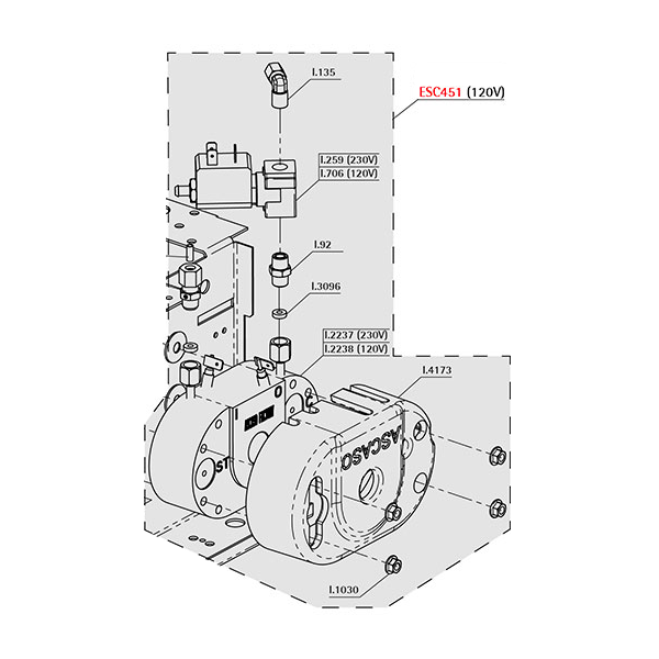 Ascaso 2007 Steel Duo PID Thermoblock Assembly for Steam – 110V
