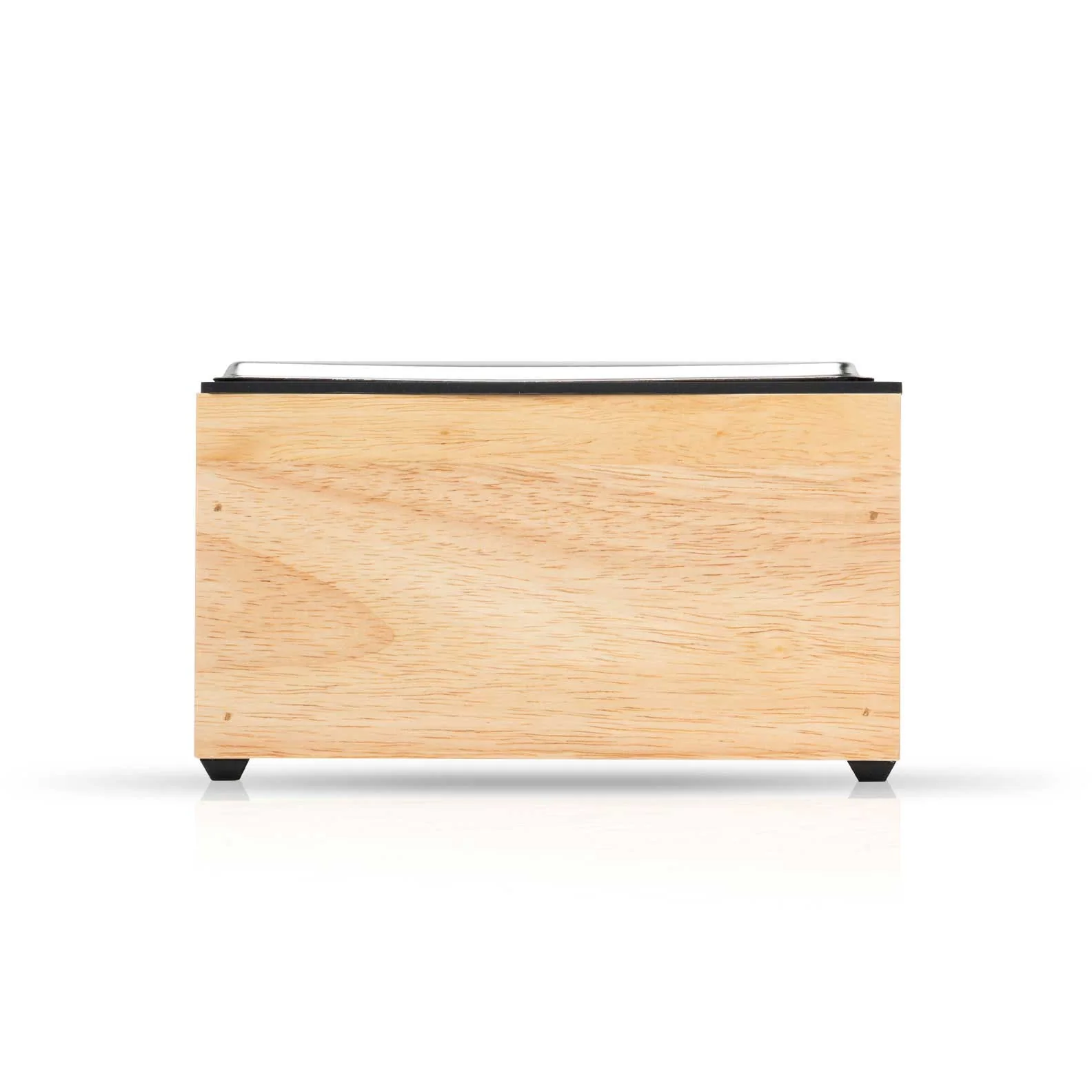 Barista Basics Maple Home Knockbox – Closed Bottom, Stainless Steel (6" x 6" x 5")