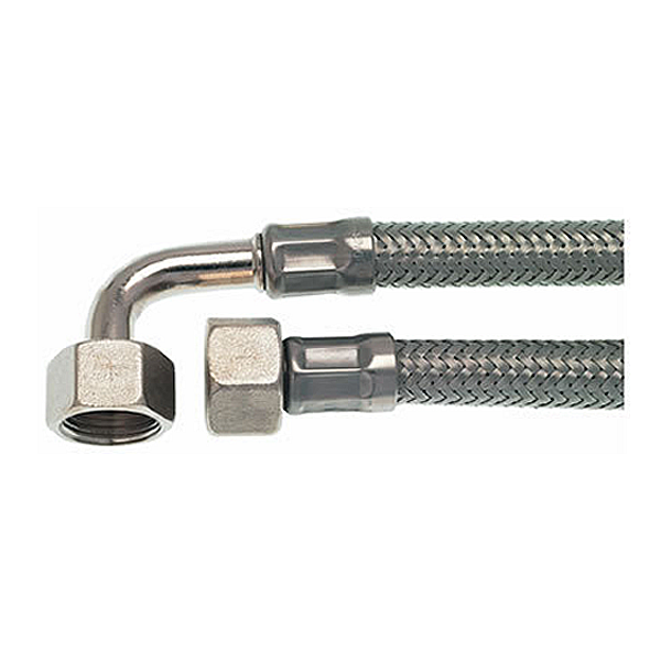 3/8″ F x 3/8″ F BSP 150cm (59″) Stainless Steel Elbow Flex Line Hose