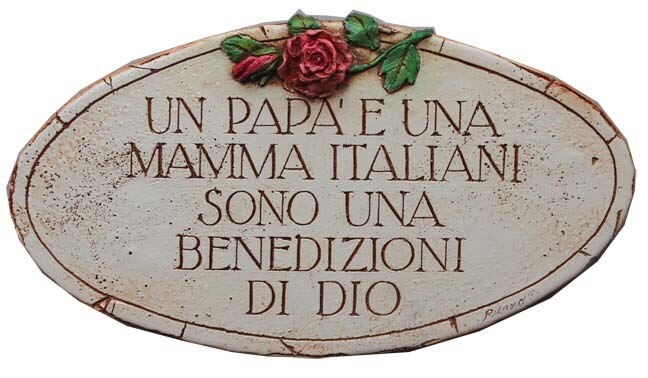 Una mamma Italiana (Round) – Wall Plaque